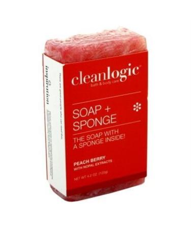 Cleanlogic Soap + Sponge Peach Berry 4.2 oz.