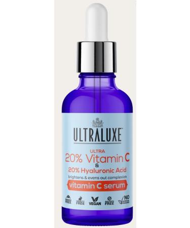 ULTRALUXE Anti-Aging Vitamin C Serum 20% - 1oz | Best Skin Care for Youthful Glow - Shop Now - Buy Online on GoSupps.com