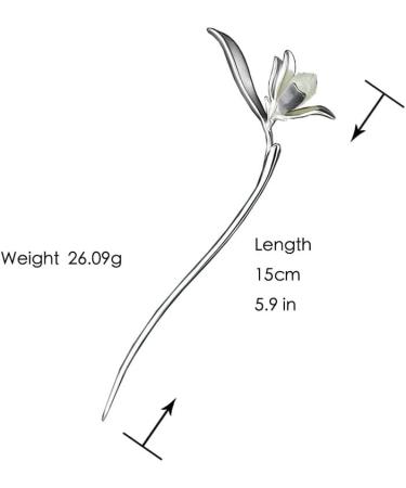 HangErFeng Silver Hairpin Han fu Accessories Mulan Hair Stick 601 OneSize - Buy Online on GoSupps.com