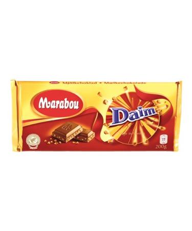 BFYSYO Marabou Milk Chocolate with Daim Pieces 200g (pack of 3)