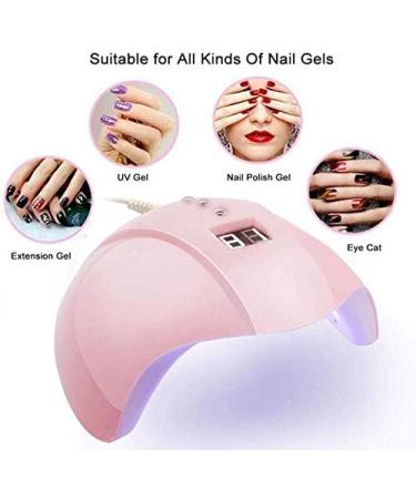 SoulQ UV LED Nail Curing Lamp 36W Nail Dryers for Gel and Regular Polish Smart Sensing Professional Gel Nail Light with LCD Display 3 Timer Setting for Salon and Home Use-USB Port (Pink) - Buy Online on GoSupps.com