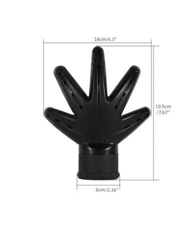 Hand Shape Hair Dryer Diffuser for Curly and Wavy Hair - Fits Inner Diameter 4.5-6cm Round Mouth - Suitable for All Hair Types - Buy Online on GoSupps.com