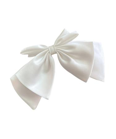 DOITOOL Bow Hairpin Headwear for Women Spring Hair Clips Hair Bow Barrettes Bow Wedding Barrettes Hair Barrettes Bow Spring Hair Barrette Bride Decorate Alloy White Modeling