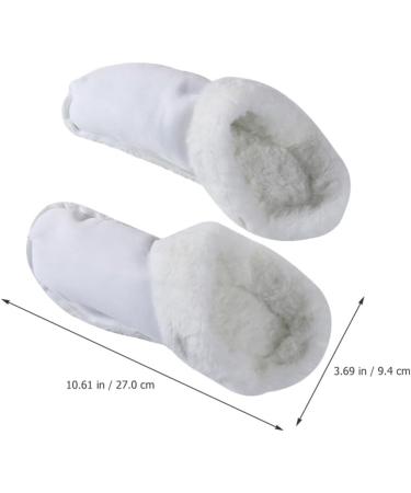 BESTOYARD Women's Fluffy Clog Slippers - Comfortable Wool Insoles for Sandals & Shoes - Slip-On Panel Inserts in White - Buy Online on GoSupps.com