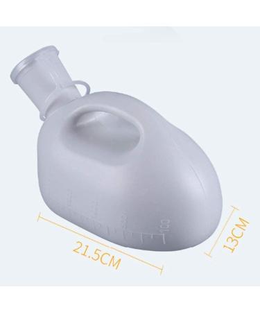 Urinal 2 L Male with Cover Emergency Use ABS Material Portable Urine Collector Senior/Home/Hospital-Blue (Color : White) - Buy Online on GoSupps.com