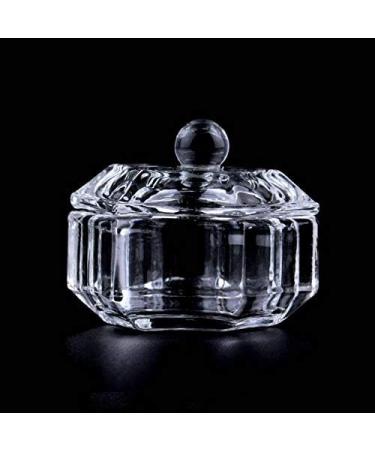Nail Crystal Cup Glass Dappen Dish Cup Nail Art Acrylic Liquid Powderstyling Tool Nail dust Collector Clear - Buy Online on GoSupps.com