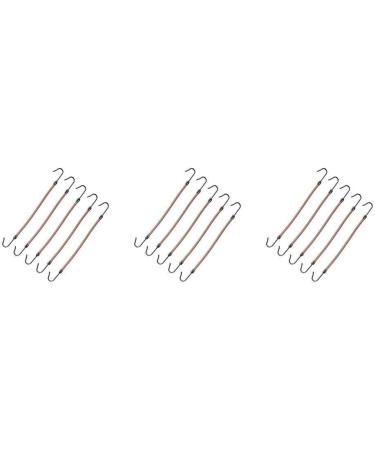 CLSSLVVBN 5 Pieces Elastic Hook Hair Tie Styling Ponytail Holder Lightweight Retro Fashion Hair Cord Bungee Bands Smooth Surface Apricot 3Set - Buy Online on GoSupps.com