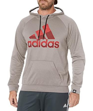 adidas Men's Game and Go Hoodie Large Tall Medium Grey Heather Solid Grey/Medium Grey Heather Solid Grey