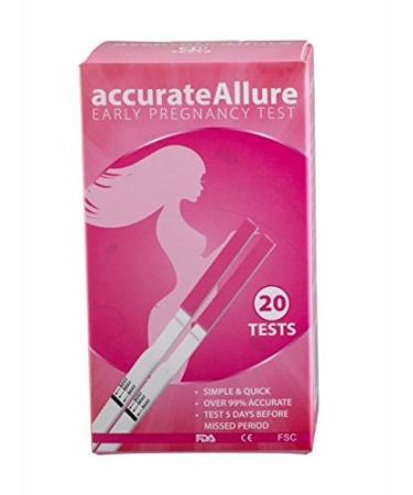 Accurate Allure Pregnancy Tests (20 Pack)  Reliable Early Response Strips  Clinical Accuracy to 99.9% - Fast, Reliable Answer in 5 Minutes  Easy to Use Home Pregnancy Kit