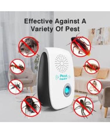 Toyukia 2023 Dual Ultrasonic Pest Repeller 8 Pack - Electronic Control for Insects, Roaches, Spiders, Mice - Indoor Mosquito Repellent for Home, Kitchen, Office, Warehouse, Garage (White) - Buy Online on GoSupps.com