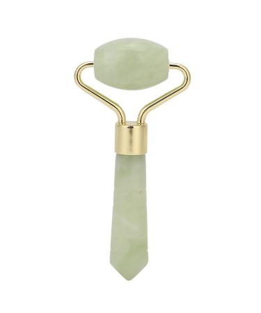 Haosie Jade Stone Facial Roller - 3.3x1.6in Face Massager Mini Handheld Multifunctional Skin Tightening Tool for Face Lifting