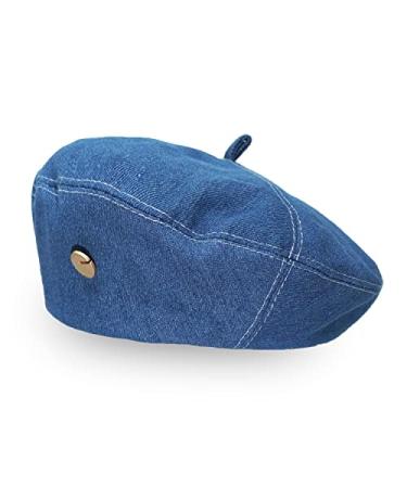 Denim Berets for Women Cowboy Bonnie Ladies Head Turban Hats Pretty Hats Elegant Fancy French Beret Hats for Girls Cbl-003