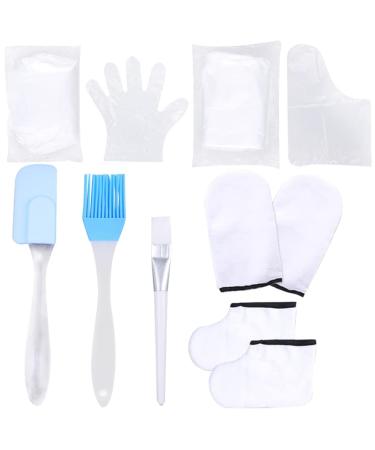Beaupretty 1 Set Hand and Foot Care Set Paraffin Wax Machine Paraffin Wax Gloves Foot Moisturizing Socks Work Glove Moisturizing Supplies White Keep Warm Plastic Gloves (Foot Covers) Bath Set