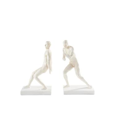 Jotex Push Book support stylish and strong decorative bookkeeping made of polyresin (2 Set) - white 26.7x16.5x11 cm unit size white - Buy Online on GoSupps.com