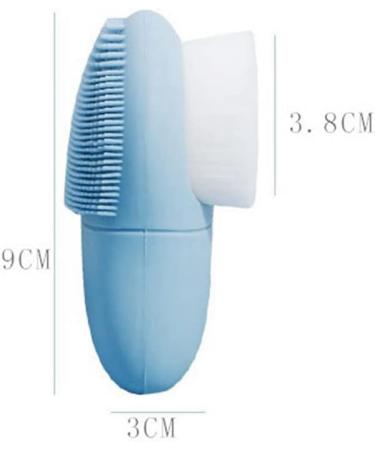 iFutniew Double Side Silicone Face Cleanser Brush Deep Pore Cleansing Skin Blackhead Remover Exfoliating Light Green - Buy Online on GoSupps.com