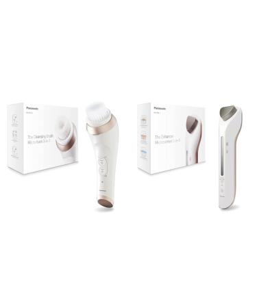 Panasonic Prestige 3-in-1 face brush Japanese Rituals + Enhancer EH-Text20 effective facial care facial cleaning radiant complexion with microstrom cosmetics beauty bundle with face brush and Eanhancer
