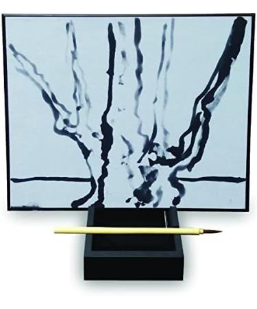 Buddha Water Drawing Board with Bamboo Brush - Zen Mindfulness Meditation Tool for Inkless Art - Reusable Black and White Design - Ideal Relaxation Gifts - Buy Online on GoSupps.com