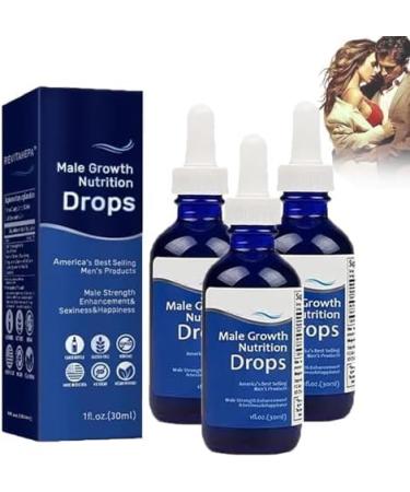 CHICKABOO Male Growth Nutrition Drops Men's Drops Mens Drops Blue Direction Drops Blue Direction Benefit Drops for Men (3pcs)