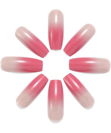 Coffin False Nails Long Fake Nails Ballerina Acrylic Press on Nails Gradient Stick on Nails 24pcs for Women and Girls (Color : Tan Size : H) - Buy Online on GoSupps.com