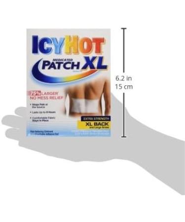 Icy Hot Extra Strength Medicated Patch 3 Count 2 Pack - Fast Pain Relief - Buy Online on GoSupps.com