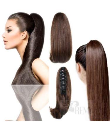 RemyHaar.eu - 30cm Chestnut Brown Hairpiece Braid Ponytail Extension (100g Clip) - Premium Quality Hair Extensions - Buy Online on GoSupps.com