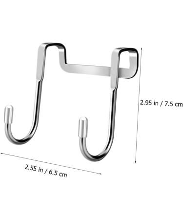 Alipis 4pcs Double Hook Door Hook Glass Shower Door Towel Holder for Kitchen Cabinet Bathroom Supply Jacket - Buy Online on GoSupps.com