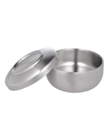 Healifty Shaving Bowl Shaving Soap Bowl with Lid for Shop Bathroom (Stainless Steel 11X11x6. 5Cm) - Buy Online on GoSupps.com