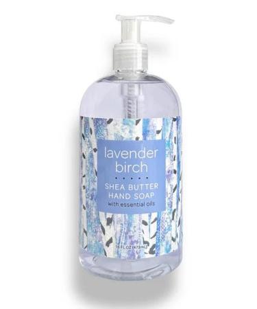 Greenwich Bay Trading Lavender Birch Hand Soap 16 fl oz Pump Bottle Moisturizing Liquid Hand Soap with Soothing Lavender & Birch Extract Gentle Nourishing Formula for All Skin Types