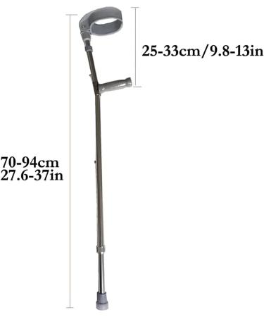 Adult Crutches Height Adjustable Aluminum Canes with Swivel Closure Cuff Folding Walking Sticks - Buy Online on GoSupps.com