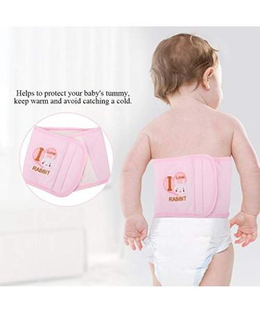 Soft Thickened Cotton Baby Belly Button Band - Comfortable Newborn Waist Support in Pink - Buy Online on GoSupps.com