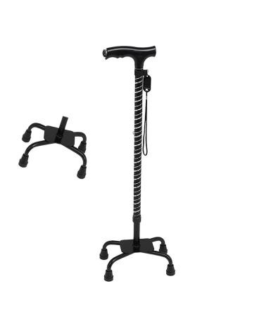 Crutch Crutches Adjustable Four-Legged Stick Comfortable Left and Right Handle Provides Stable Support with Led Lights for Men and Women