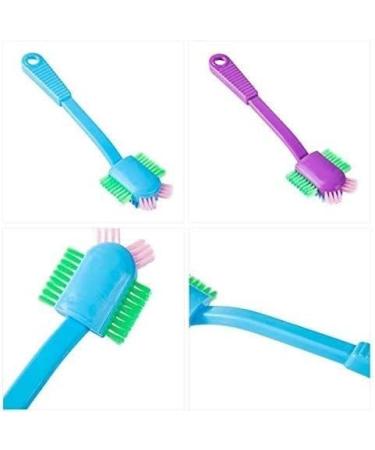 Home Shoes Brushes 1Pc Multipurpose Long Handle Shoes Cleaning Brush Household Items Soft Hair Shoes Brush Multi-Head Brush Household Cleaning Bathroom Tool Brush(Purple Color) - Buy Online on GoSupps.com