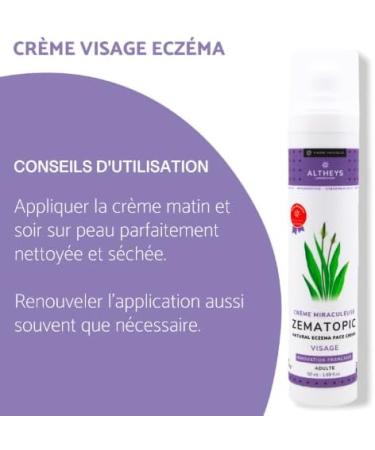 Altheys | Zematopic Miraculous Face Cream | Treats Eczema Atopic Dermatitis and Psoriasis | Plantain Cream | Child 12 years + - Adult | All areas of the face | Vegan | 50 ml - Buy Online on GoSupps.com