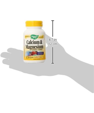 Nature's Way Calcium & Magnesium Mineral Complex - Bone Health Support - 750mg - 100 Capsules - Buy Online on GoSupps.com