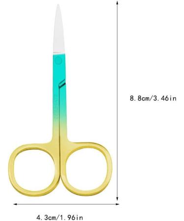IOIUSKKU Nail Cuticle Nippers Stainless Steel Scissors Eyebrow Trimmer Trimming Tool Spray Green Gold - Buy Online on GoSupps.com