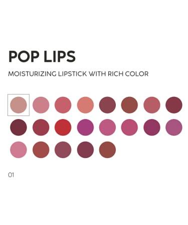 Mon Reve Cosmetics Pop Lips Moisturizing Lipstick No.01 - Hydrating Color for All Skin Tones | International Shipping Available - Buy Online on GoSupps.com