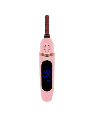 Eyelash Curler Safety Heated Eyelash Curling Tool Digital Display for Make Up 1 Set Pink