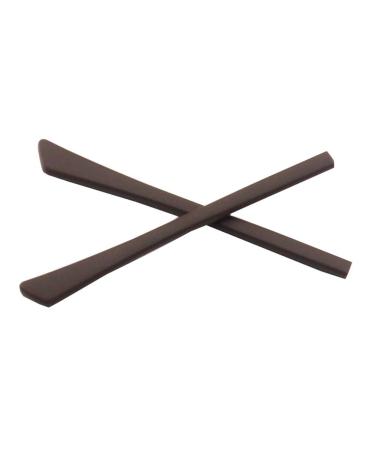 Glasses holder glasses spare bars for glasses brackets non-slip ear hooks 1 pair of brown silicone glasses end pieces ear socks glasses replacement tips for flat thin metal glasses