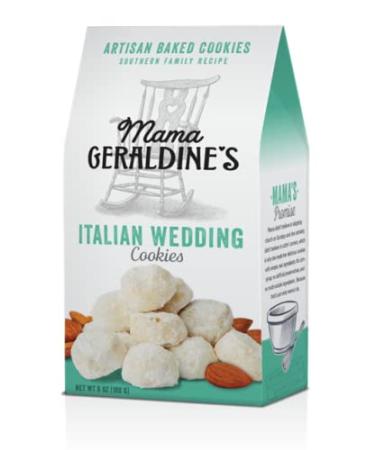 Geraldine's Italian Wedding Cookies, Almonds and Amaretto, 6 Ounce Box, 1 Pack