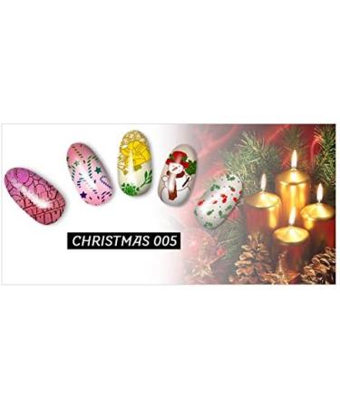 Christmas Nail Art Stamping Plate - Snowman Balloon Candy Bell Pattern - DIY Manicure Print Tool - Buy Online on GoSupps.com