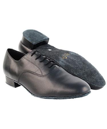 Very Fine Dancesport Shoes - Latin Tango Salsa Ballroom Men's Dance Shoes 919101-1 inch Heel Black Leather 13