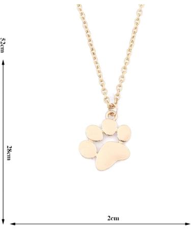 Ushob Paw Print Pendant Necklace - Dog & Cat Paw Prints Jewelry - Perfect Gift for Women & Girls (Golden) - Buy Online on GoSupps.com