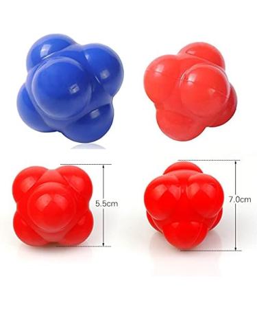FMELAH Rubber Reaction Ball and Agility Trainer - Hexagonal Red Field Training Ball for Hand-Eye Coordination - Buy Online on GoSupps.com