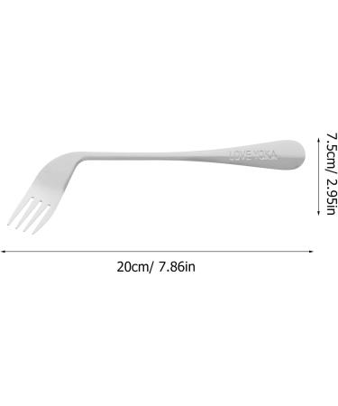 Doitool Adaptive Utensil Set Angled Spoon & Fork for Easy Self-Feeding | Stainless Steel Cutlery for Seniors & Patients (Right Hand) - Buy Online on GoSupps.com