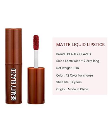 Buy Beauty Glazed Chocolate Lipstick - Waterproof Matt Lip Glaze in Dark Brown | Sexy Red Lips Makeup - Buy Online on GoSupps.com
