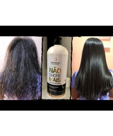 Borabella Nao Chore Mais No More Crying Brazilian Keratin Treatment 2x1000ml - Progressive Brush Smoothing & Straightening System for 100% Straight Volume-Reducing Hair - Buy Online on GoSupps.com