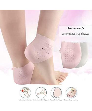Buy Chrome Silicone Feet Care Socks - Moisturizing Gel Heel Protectors for Cracked Skin | Pink - International Shipping Available  - Buy Online on GoSupps.com