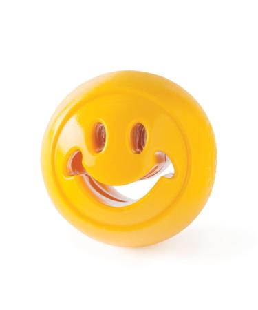 Outward Hound Planet Dog Orbee-Tuff Nooks - Snack Toy for Dogs - Yellow Smiley