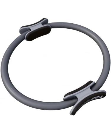 Gorilla Sports Pilates Ring - 36cm Light & Slipproof Resistance Circle for Yoga & Fitness - Double Handle Padded Includes Bag - Thigh Trainer in Gray - Buy Online on GoSupps.com