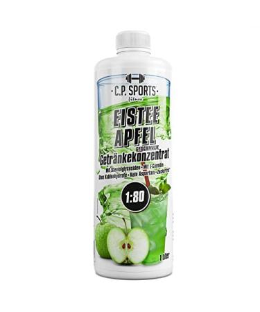 C.P.Sports Sugar-Free Beverage Syrup - 1L Apple Concentrate with Pump Dispenser for Iced Mineral Drinks & Vitamins - Perfect for Sports Hydration - Buy Online on GoSupps.com